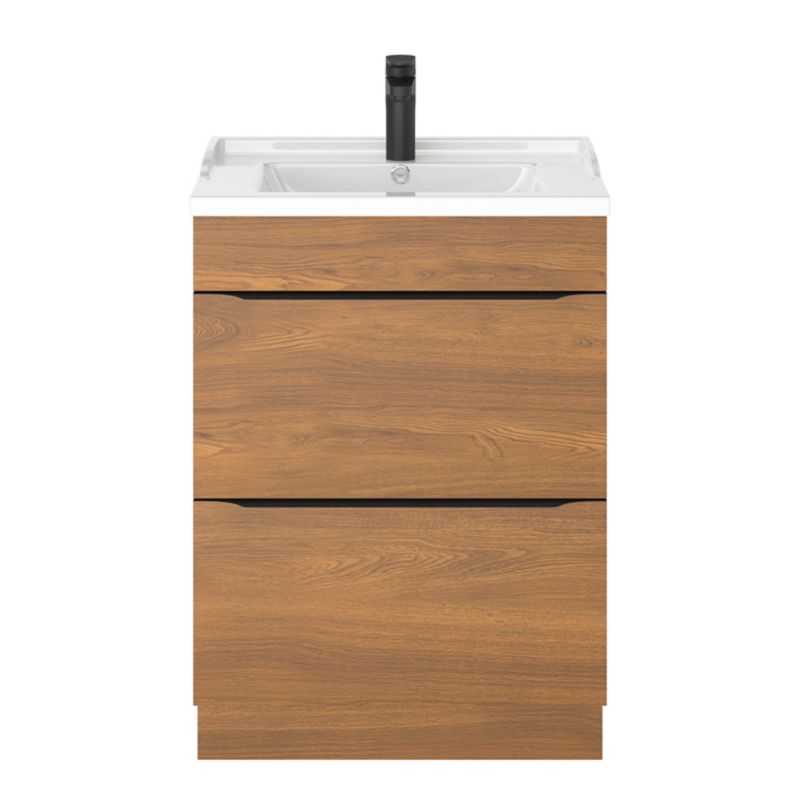 Stående vaskeskab Goodhome Imandra 60 cm valnød