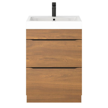 Stående vaskeskab Goodhome Imandra 60 cm valnød