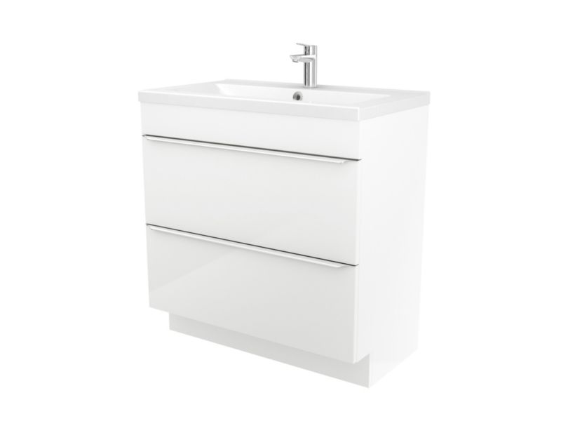 GoodHome Imandra fritstående vaskeskab 80 cm hvid