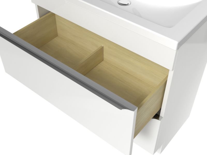 GoodHome Imandra fritstående vaskeskab 80 cm hvid