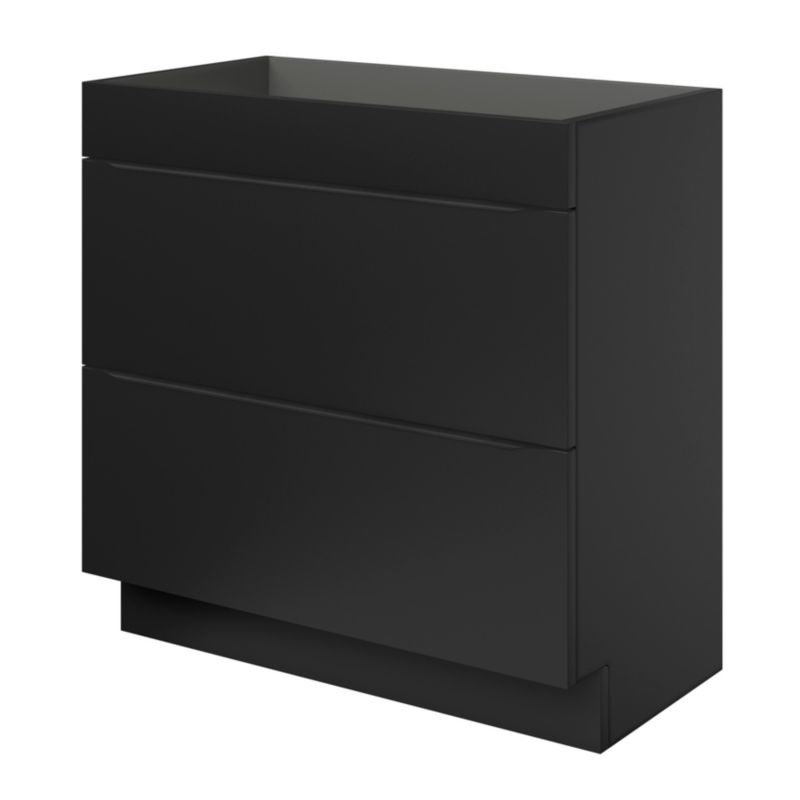 GoodHome Imandra fritstående vaskeskab 80 cm mat sort