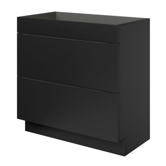 GoodHome Imandra fritstående vaskeskab 80 cm mat sort