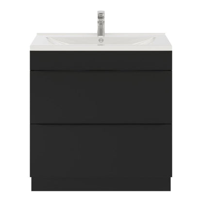 GoodHome Imandra fritstående vaskeskab 80 cm mat sort