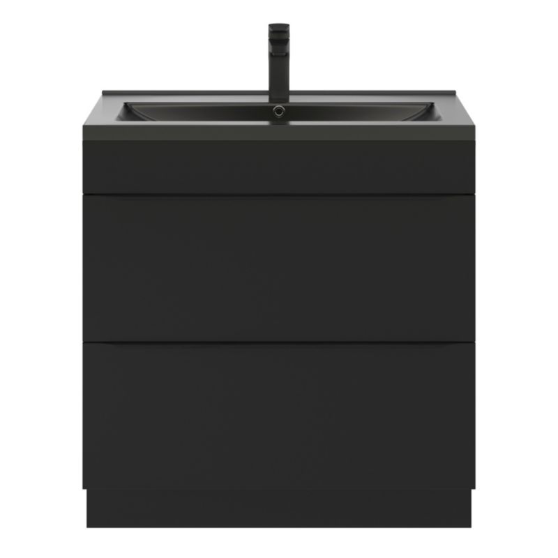 GoodHome Imandra fritstående vaskeskab 80 cm mat sort