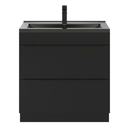 GoodHome Imandra fritstående vaskeskab 80 cm mat sort