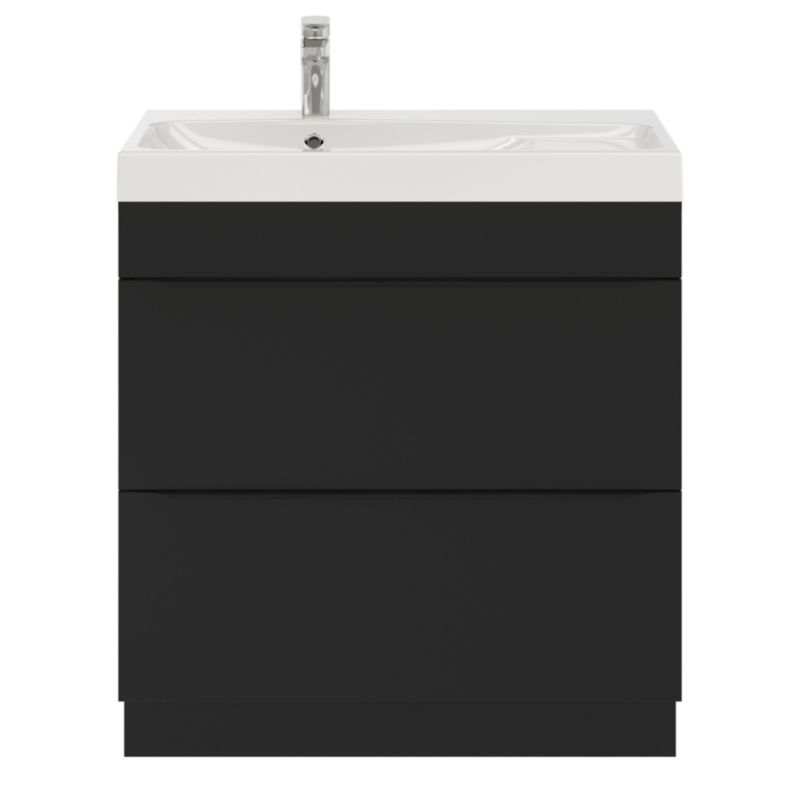 Vaskeskab Imandra 80x45x82 cm Mat Sort