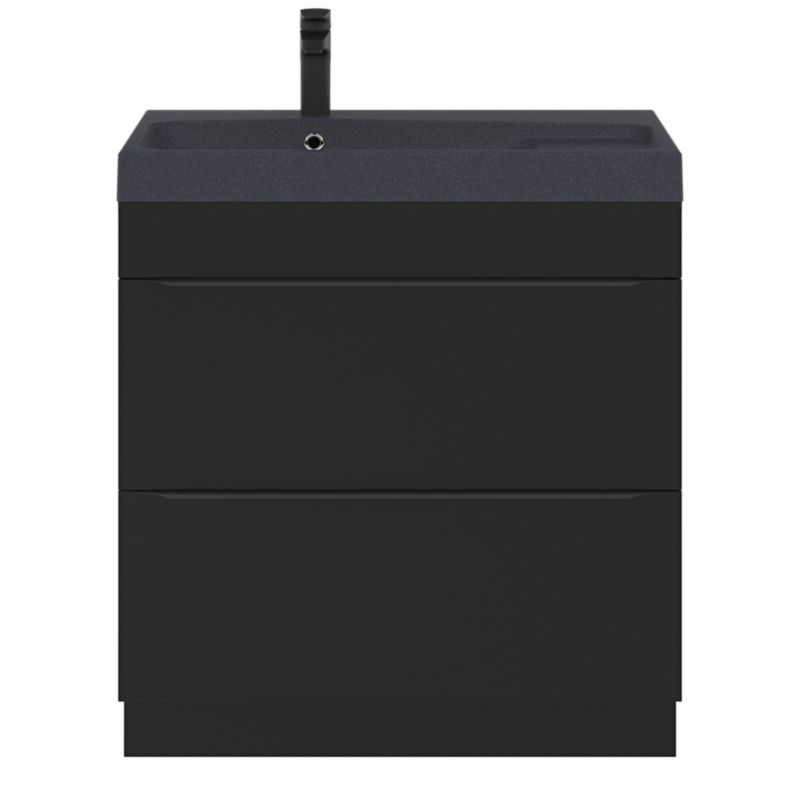 GoodHome Imandra fritstående vaskeskab 80 cm mat sort