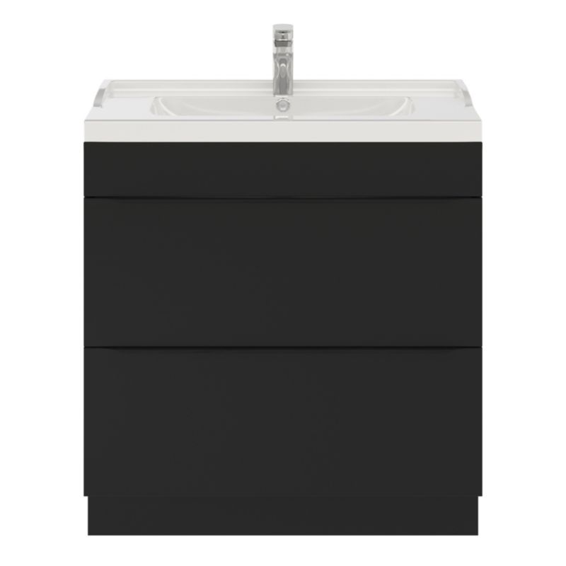 GoodHome Imandra fritstående vaskeskab 80 cm mat sort