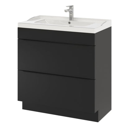 GoodHome Imandra fritstående vaskeskab 80 cm mat sort