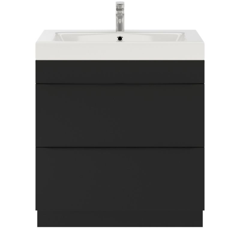 GoodHome Imandra fritstående vaskeskab 80 cm mat sort