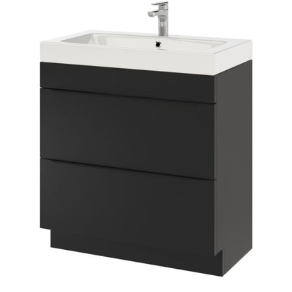 GoodHome Imandra fritstående vaskeskab 80 cm mat sort
