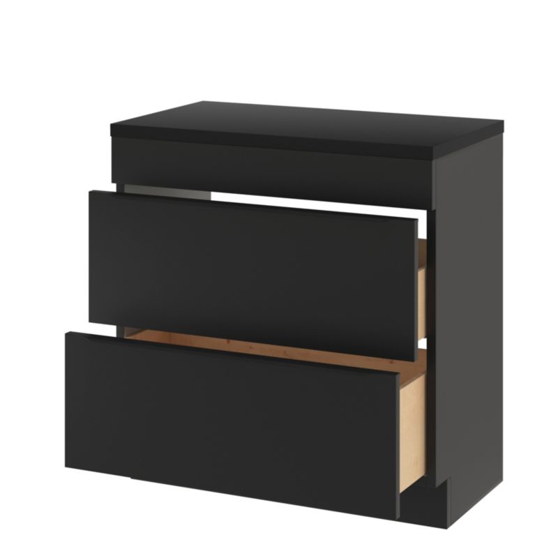 GoodHome Imandra fritstående vaskeskab 80 cm mat sort