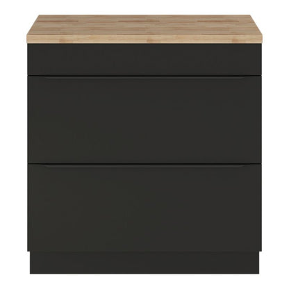 GoodHome Imandra fritstående vaskeskab 80 cm mat sort