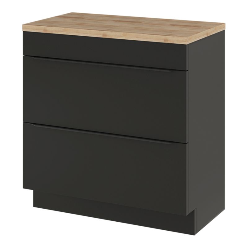 GoodHome Imandra fritstående vaskeskab 80 cm mat sort