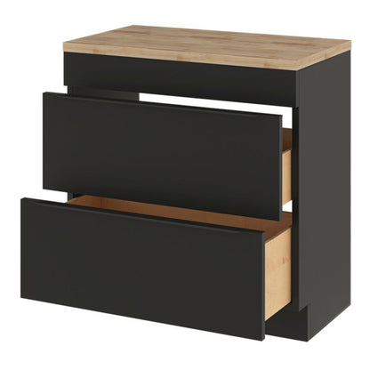 Vaskeskab Imandra 80x45x82 cm Mat Sort