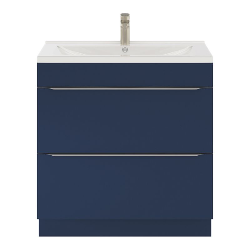 GoodHome Imandra fritstående vaskeskab 80 cm mat‑mørkeblå