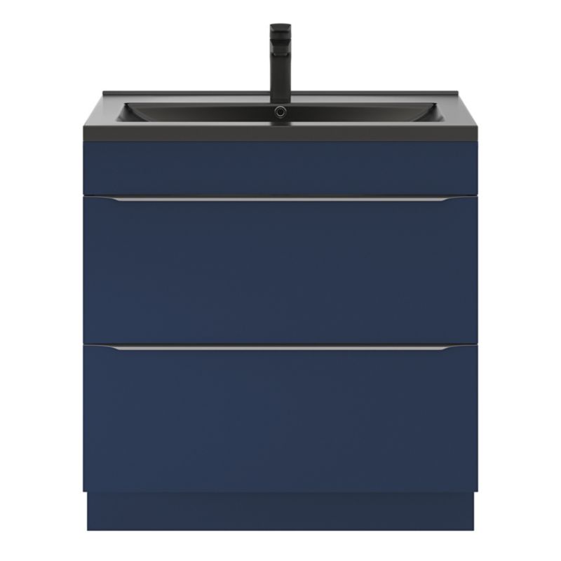 GoodHome Imandra fritstående vaskeskab 80 cm mat‑mørkeblå