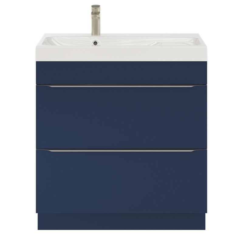 GoodHome Imandra fritstående vaskeskab 80 cm mat‑mørkeblå