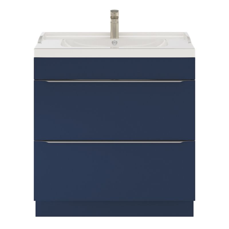 GoodHome Imandra fritstående vaskeskab 80 cm mat‑mørkeblå