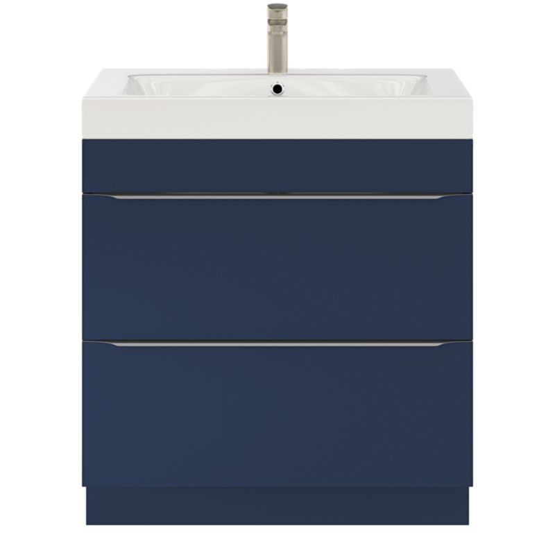 GoodHome Imandra fritstående vaskeskab 80 cm mat‑mørkeblå