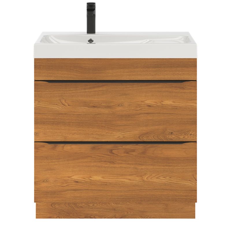 Fritstående vaskeskab Goodhome Imandra 80 cm valnød