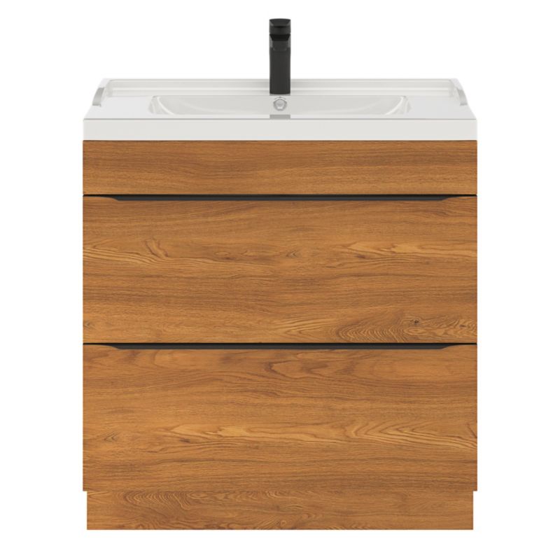 Fritstående vaskeskab Goodhome Imandra 80 cm valnød