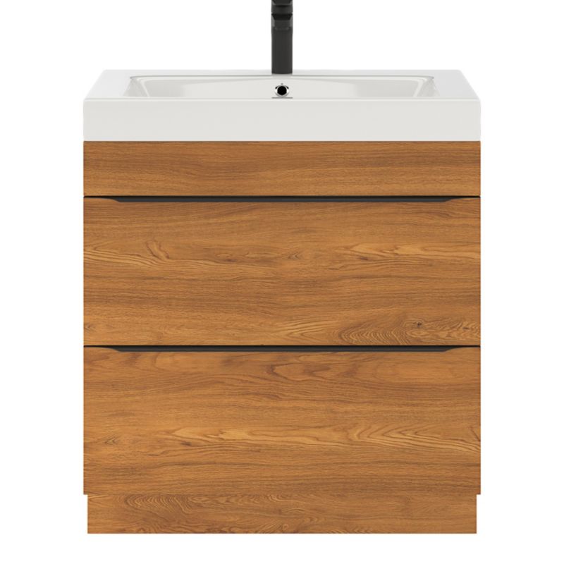 Fritstående vaskeskab Goodhome Imandra 80 cm valnød