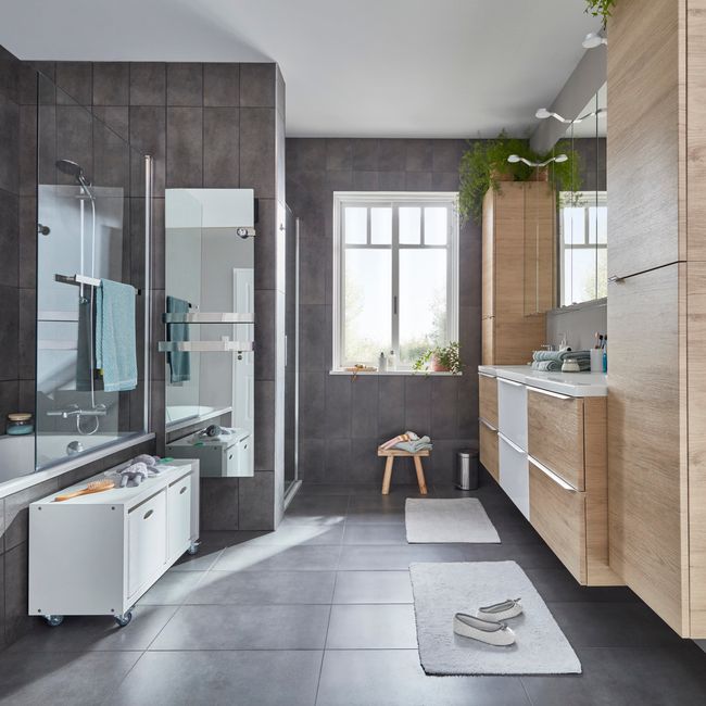 GoodHome Imandra væghængt vaskeskab 100 cm eg