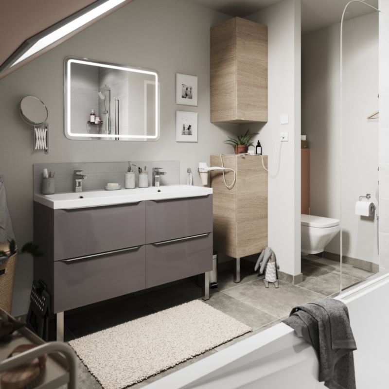 GoodHome Imandra væghængt vaskeskab 120 cm antracit