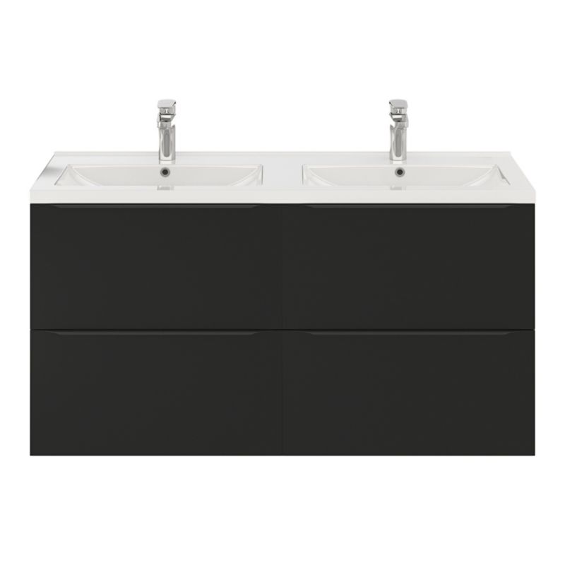 GoodHome Imandra væghængt vaskeskab 120 cm mat sort