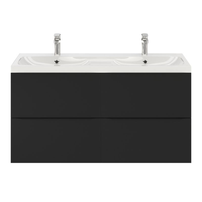 GoodHome Imandra væghængt vaskeskab 120 cm mat sort