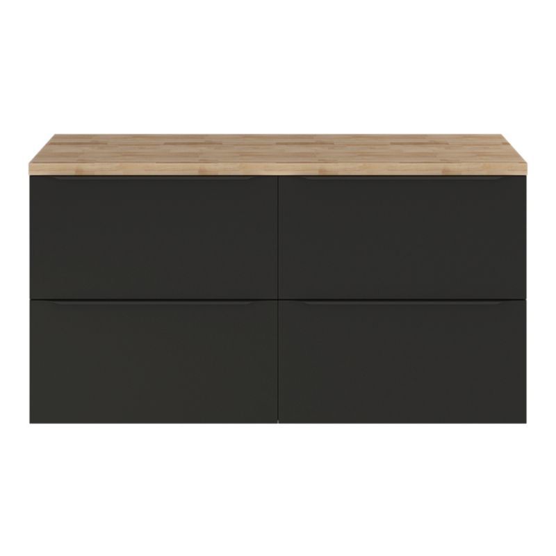 GoodHome Imandra væghængt vaskeskab 120 cm mat sort
