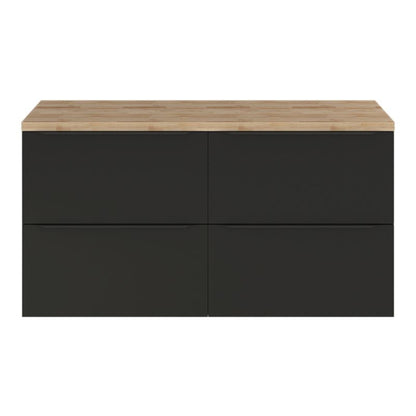 GoodHome Imandra væghængt vaskeskab 120 cm mat sort