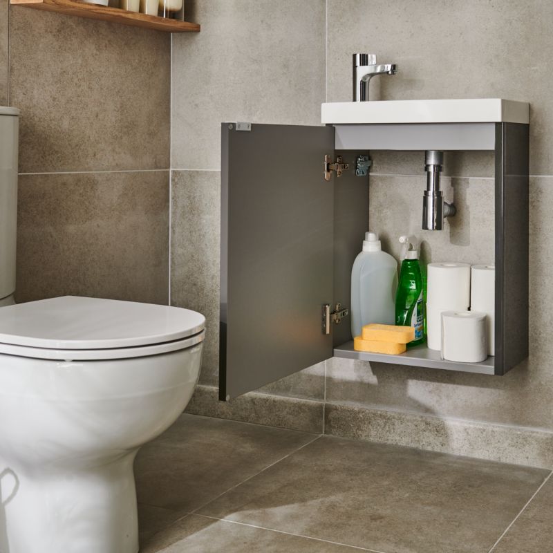 GoodHome Imandra væghængt vaskeskab 44 cm antracit