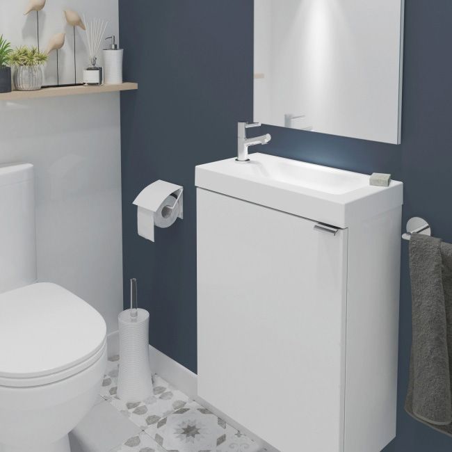 GoodHome Imandra væghængt underskab til vask 44 cm hvid