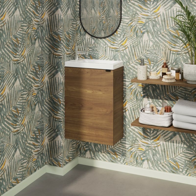 GoodHome Imandra væghængt vaskeskab 44 cm valnød
