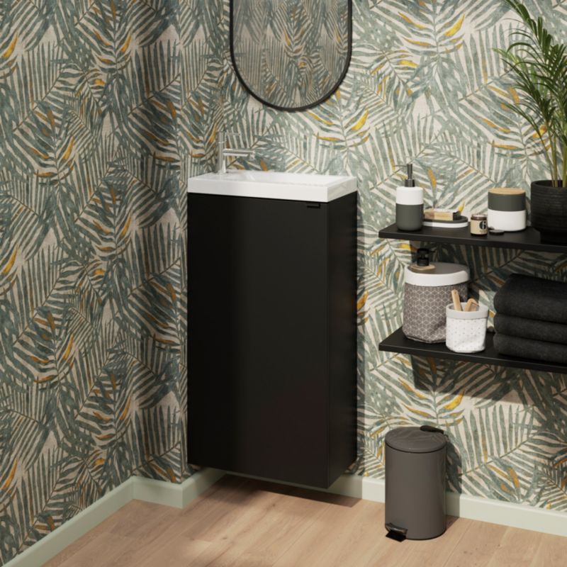 GoodHome Imandra væghængt underskab til vask 44 x 79 cm mat sort