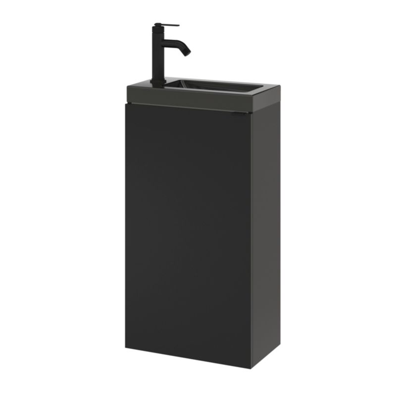GoodHome Imandra væghængt underskab til vask 44 x 79 cm mat sort