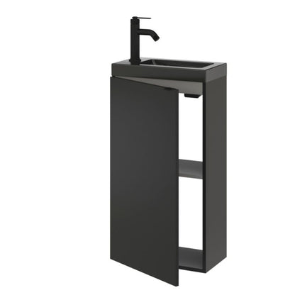 GoodHome Imandra væghængt underskab til vask 44 x 79 cm mat sort