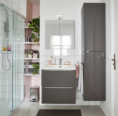GoodHome Imandra væghængt vaskeskab 60 cm antracit