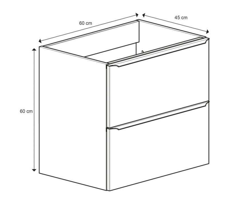 GoodHome Imandra væghængt skab til vask 60 cm hvid
