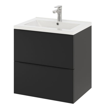 GoodHome Imandra væghængt vaskeskab 60 cm mat sort