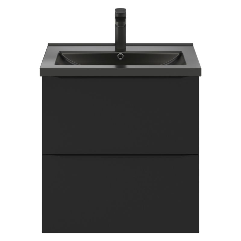 GoodHome Imandra væghængt vaskeskab 60 cm mat sort
