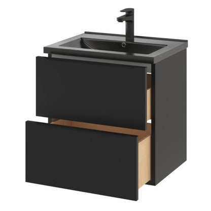 GoodHome Imandra væghængt vaskeskab 60 cm mat sort