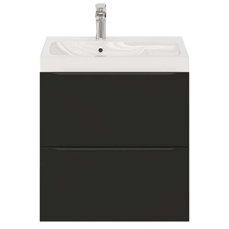 GoodHome Imandra væghængt vaskeskab 60 cm mat sort
