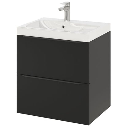 GoodHome Imandra væghængt vaskeskab 60 cm mat sort