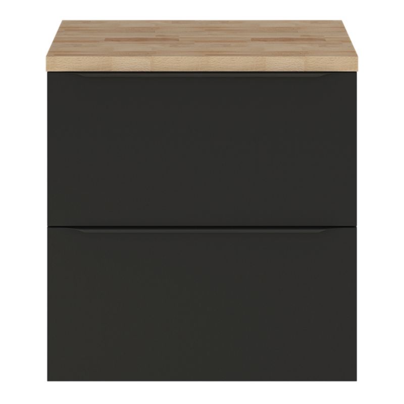 GoodHome Imandra væghængt vaskeskab 60 cm mat sort