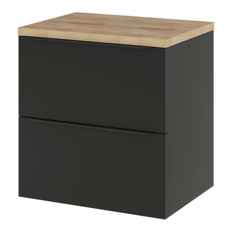 GoodHome Imandra væghængt vaskeskab 60 cm mat sort