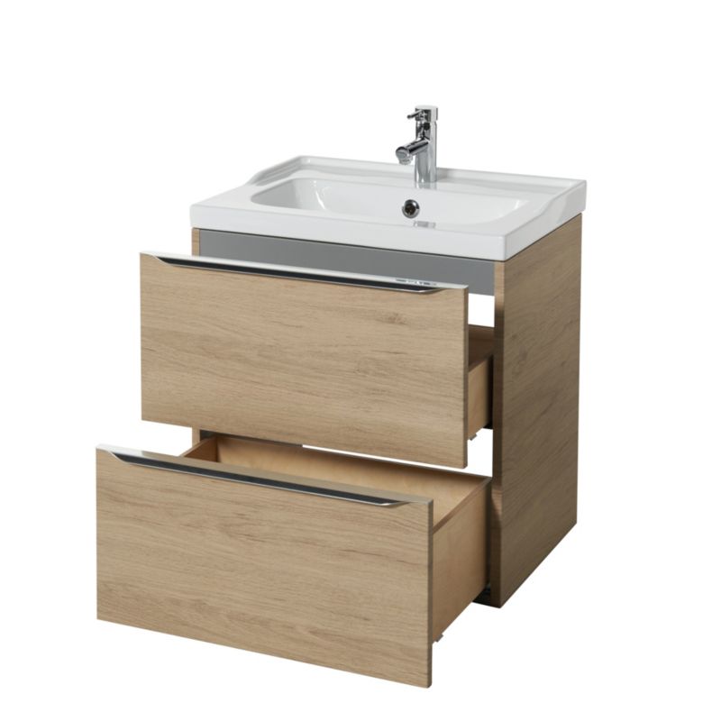 GoodHome Imandra væghængt vaskeskab 60 cm eg