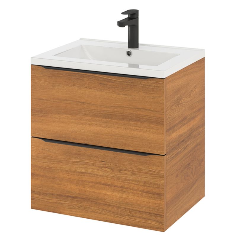 Goodhome Imandra væghængt vaskeskab 60 cm valnød